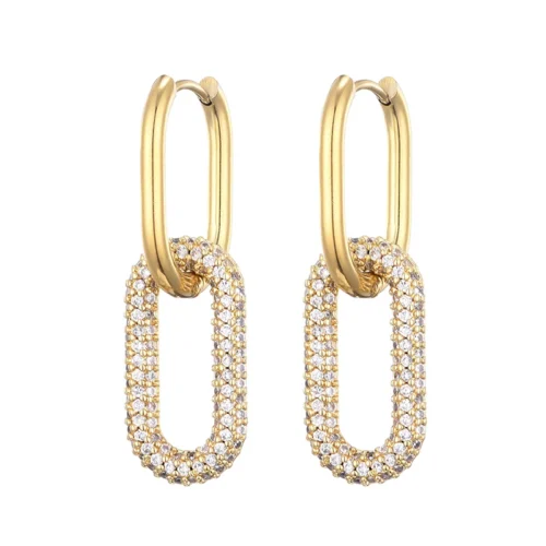 Boucles d'oreilles ovales en or