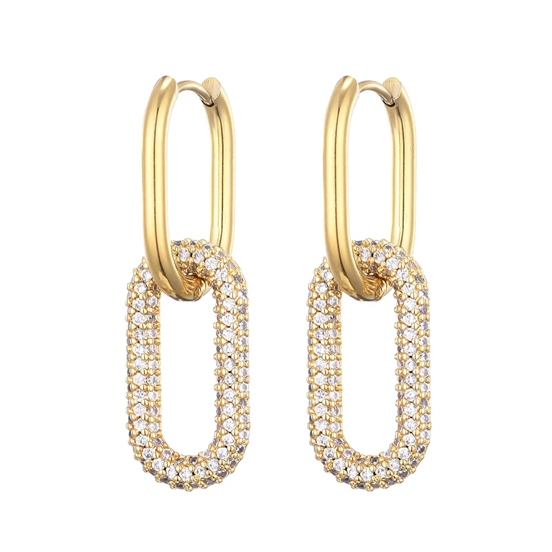 Boucles d'oreilles ovales en or