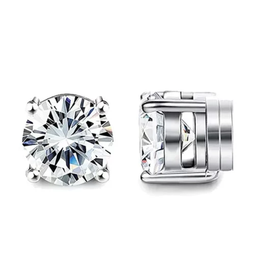 Boucles d’Oreilles Magnétiques Rondes Acier Inoxydable